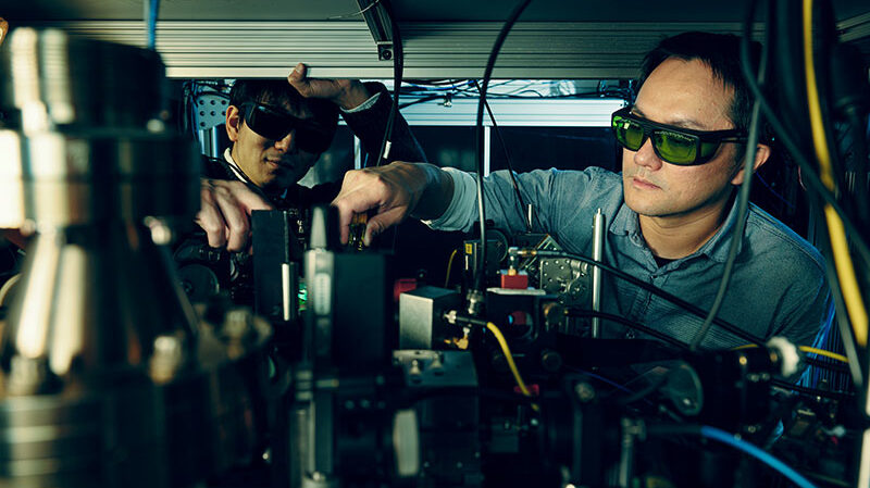 Purdue University researchers work toward developing quantum materials. (Purdue University photo/Charles Jischke)